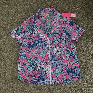 Lilly Pulitzer PJ woven top. Xs